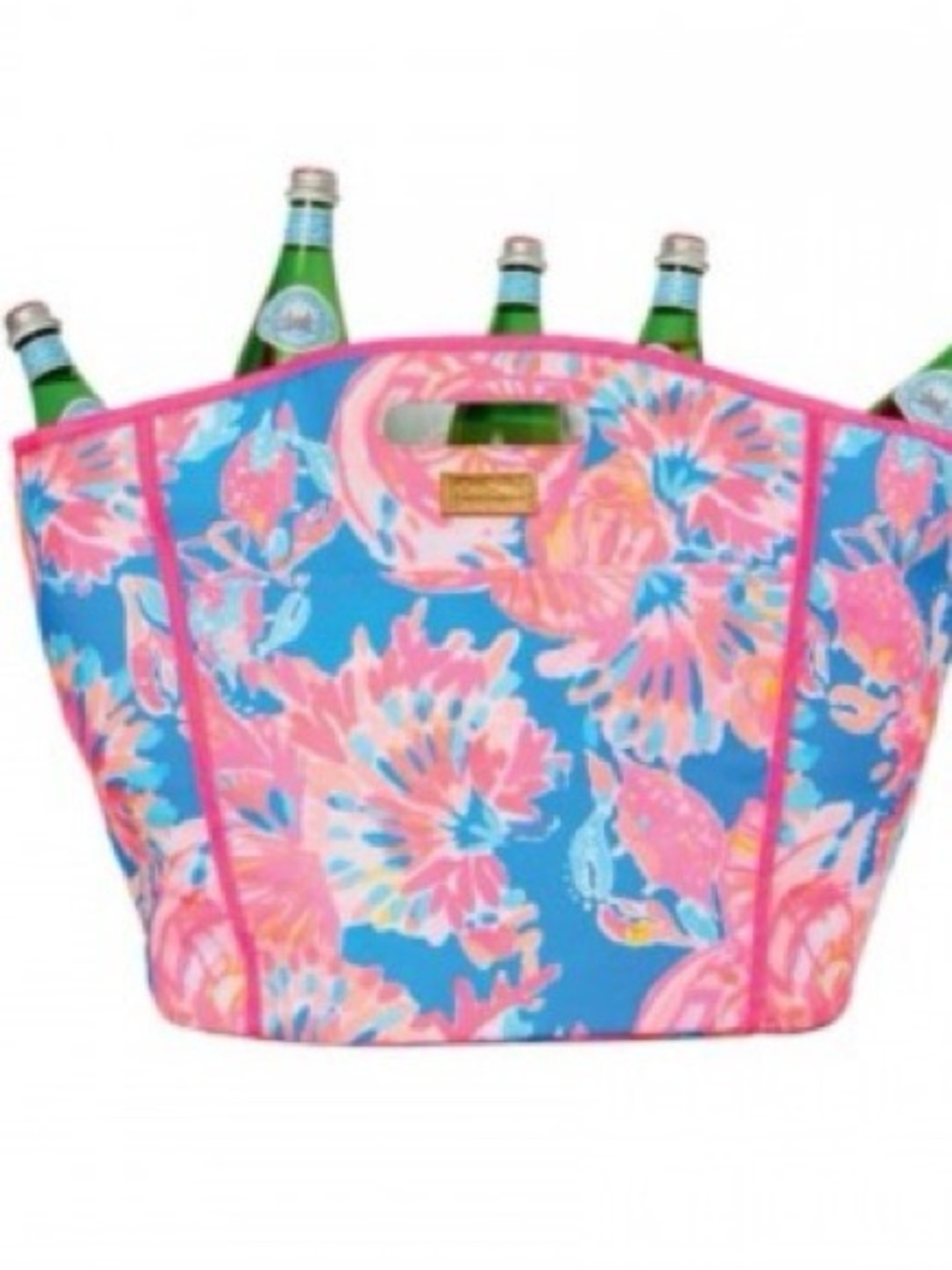 Lilly Pulitzer Floral insulated Tote with Pink Trim